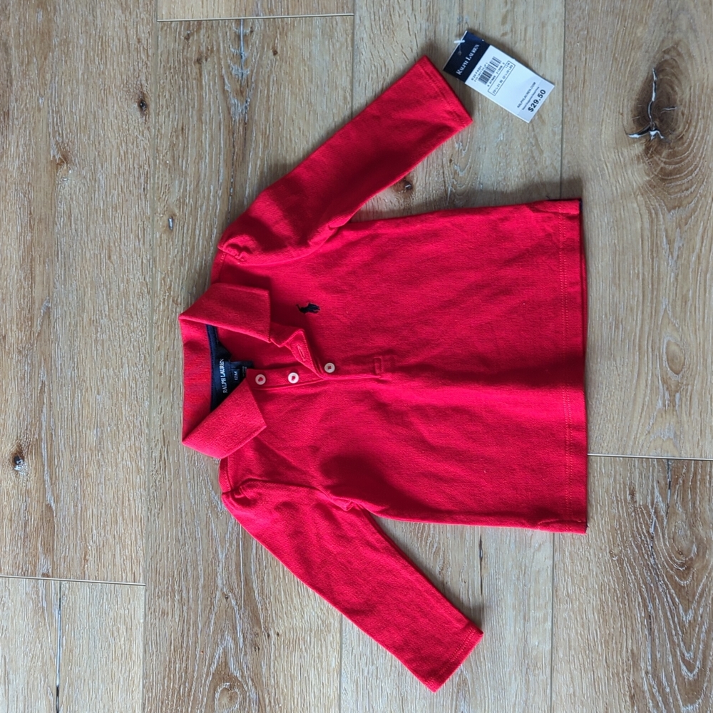 Toddler Girl's Ralph Lauren Long Sleeve Polo